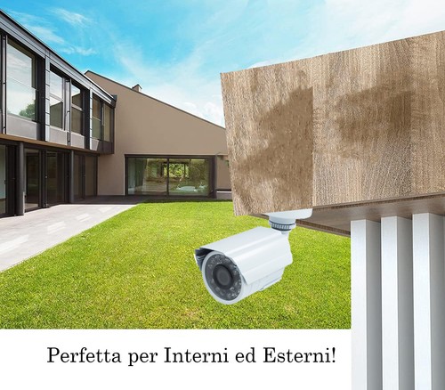 Telecamera Videosorveglianza Interna Sicurezza Led Infrarossi 2.8mm 1200TVL 02IR - Foto 5 di 5