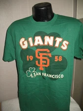 San Francisco Giants Baseball Irish Logo Celtic Green Shamrock Shirt MLB NWT