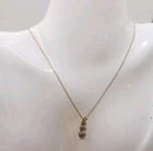 Vintage 14k Gold Necklace With 3 Tier Diamonds — photo 3