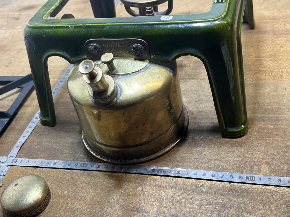 Lot De 7 Pièces De Réchaud à Pétrole/gaz Ancien - Outils Et Grilles - Pour Pièces