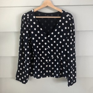 peplum polka dot top
