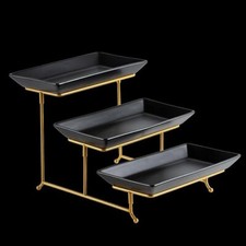 3 Tier Serving Platter Set Three Tier Food Dessert & Cake Display Party Food Tra
