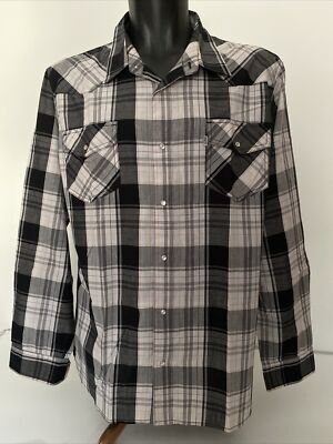Levi's Men's Modern Fit  Western Multi Plaid Button Front Long Sleeve Size 2XL