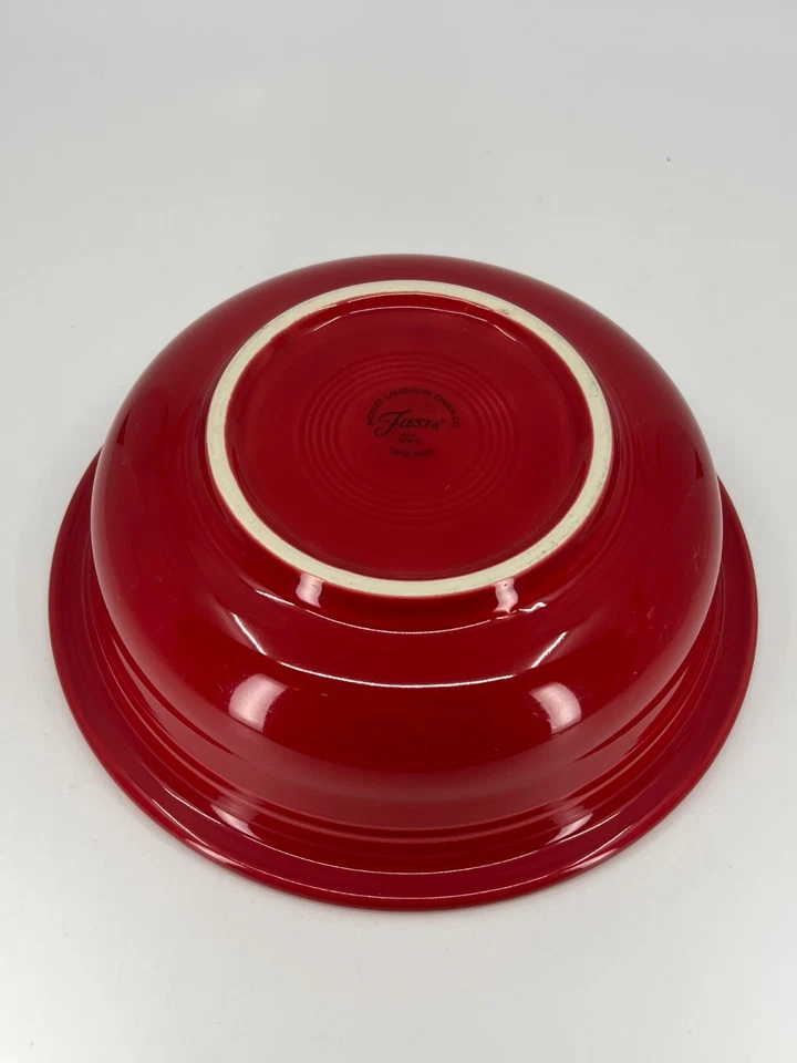 Fiestaware HLC SCARLET RED Serving Bowl Homer Laughlin VEGEGATABLE BOWL 8.25" - Image 4 of 4