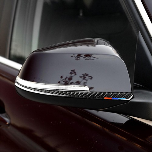 Real Carbon Fiber Rearview Mirror Cover Cap Cover Trim For BMW F30 F31 F32 F35 - Picture 4 of 11