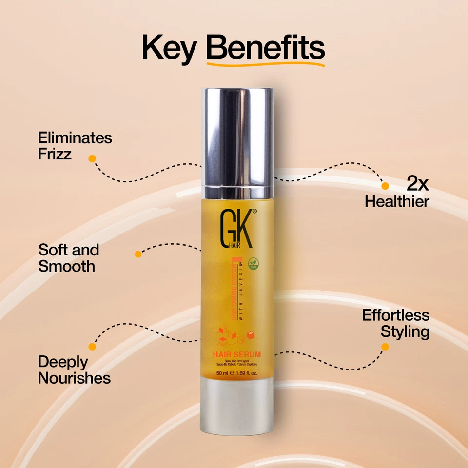 GK HAIR Argan Oil Hair Serum Reduces Frizz Provide Strengthen , Deep Nourishment - Image 3 of 4