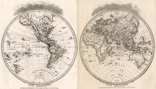 Cartina Del Mondo Originale Incisione Cartina Geografica Schlieben 1825