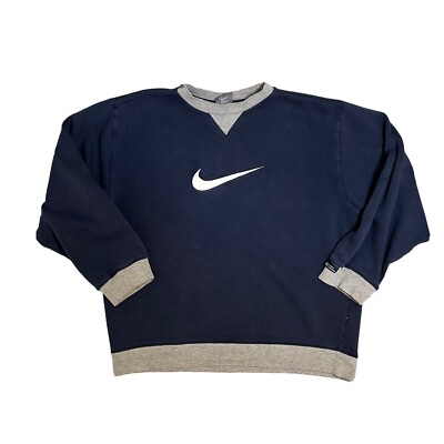 vintage nike jumper navy blue