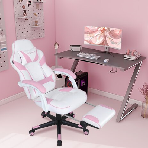 Ergonomic Gaming Chair Office Racing Computer Desk Seat Recliner Swivel Pink New-image