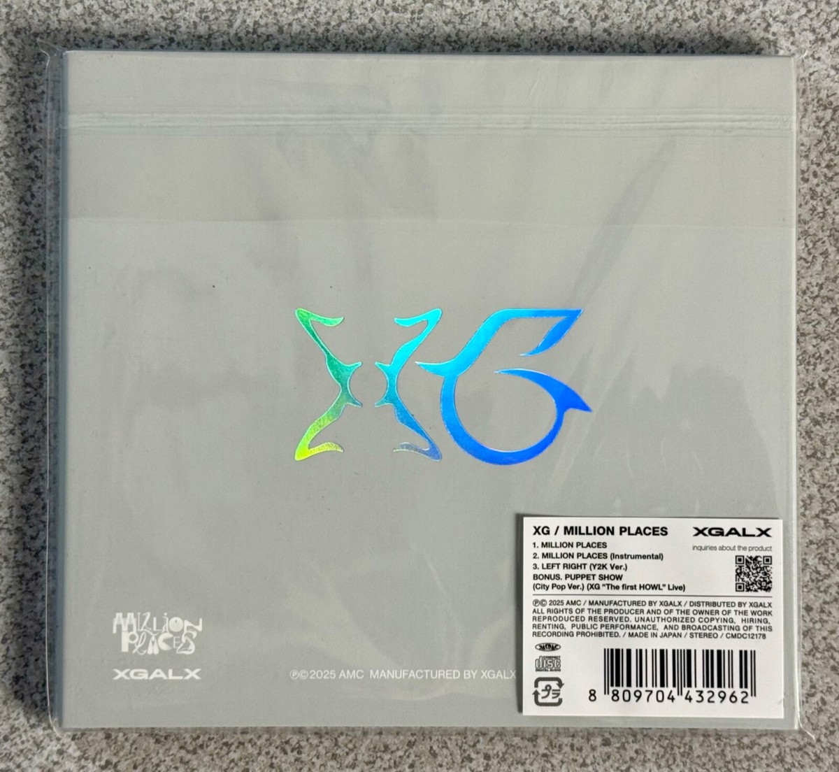 XG MILLION PLACES 6th Single First Press Limited Edition Unsealed