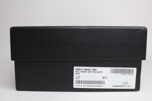 Saint Laurent Cassandra Flat Sandals Black Patent Leather EU 37.5 US 7.5 659817 - Picture 17 of 18