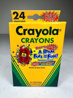 Rare 1996 Crayola Crayons 'Play to Win' Edition - Collectible, Slight Box Tear