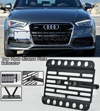 Gancho de remolque delantero para Audi A3 15-17 S3 15-Up soporte de reubicación de matrícula sedán