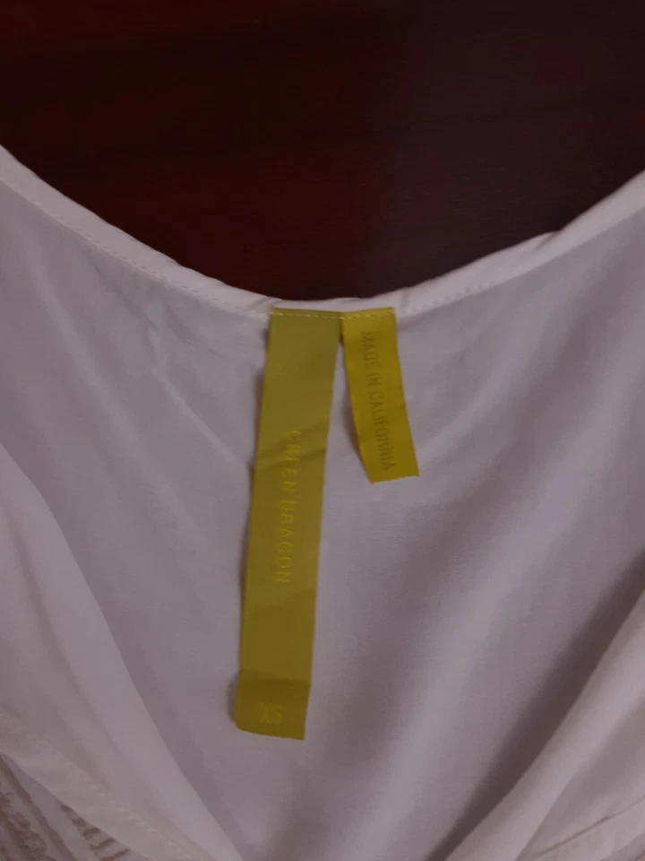 Green Dragon Boho Embroidered Tank Top Size XS - Image 4 of 4