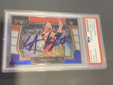 LA KNIGHT SIGNED 2023 PANINI SELECT WWE RED WHITE BLUE RINGSIDE LEVEL CARD PSA