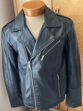 Biker Dude KARL LAGERFELD PARIS Jacket men Large REAL Leather NEW