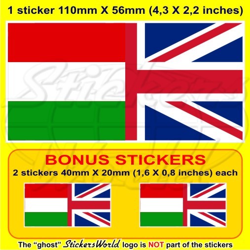 Vinyl-Aufkleber Französische Flagge & Union Jack – 110 Mm, 1 Stück + 2 Bonus-Aufkleber
