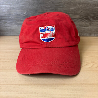 Colonial Chemical Hat Cap Strap Back Red Adjustable