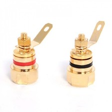 2PCS Speaker Junction Box Binding Post Amplifier Speaker Connector Adapter