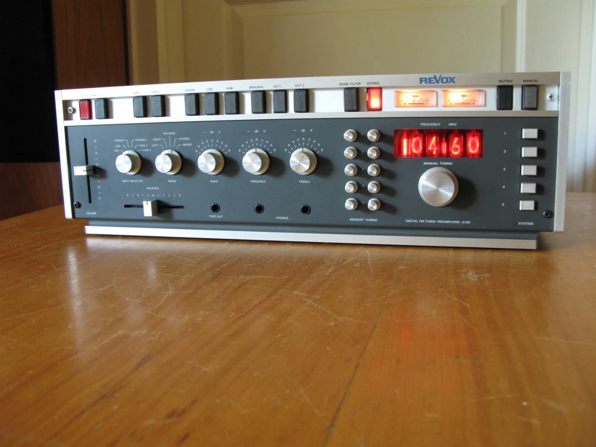 Amplificador Revox A720 + Preamplificador REVOX A722 Nixies Tubes