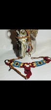 Showman Firey Frontier PONY mohair string Western breast collar/headstall set