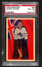 1963 Parkhurst #65 Johnny Bower HOF  PSA 8 NMMT C104427