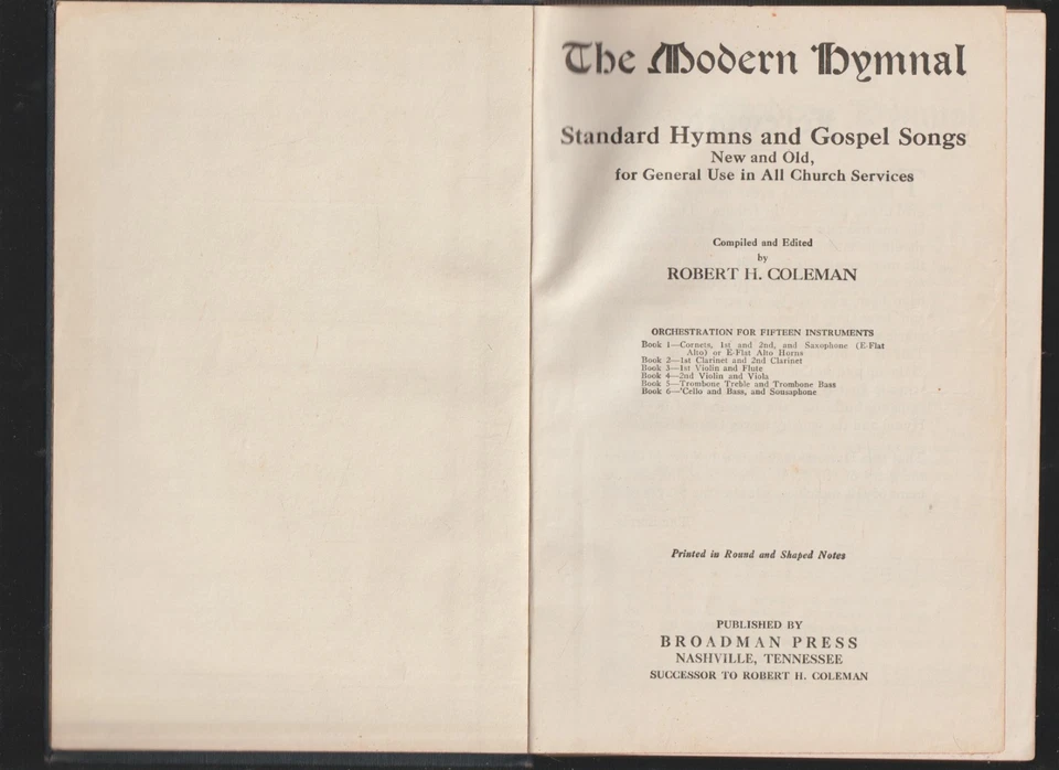 Himnos modernos y canciones evangélicas para todas las iglesias 1926 Foto 2 de 4