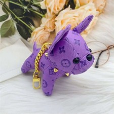 FRENCHIE DOG BAG CHARM NON BRANDED PURPLE