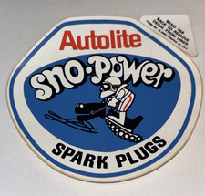 Vintage Snowmobile, Autolite, Spark Plug Advertising Sticker