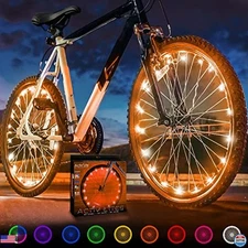 Activ Life LED Bike Wheel Lights - 2-Pack with Batteries for Safety & Style