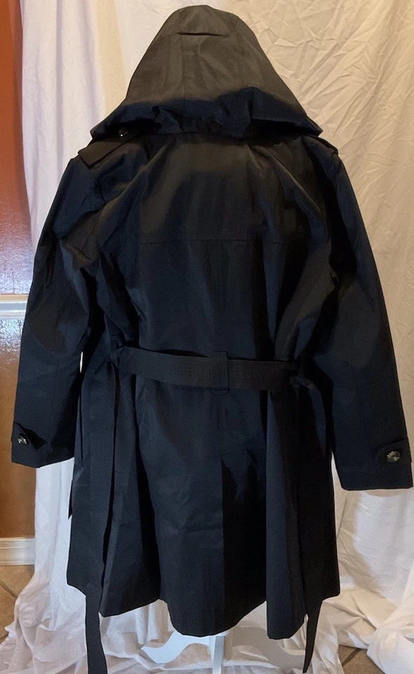 London Fog Women's Black Double Breasted Belted Trench Coat - STYLE # L722433893 - Image 3 of 3