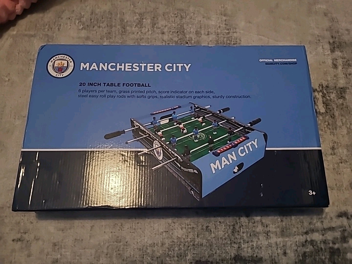 Manchester City FC 20"" inch Football Table Game Worn Box Official Merchandise