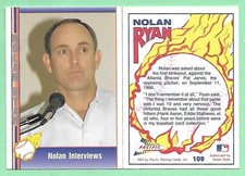 1991 Pacific Nolan Ryan Rangers #109 - Nolan Interviews👍