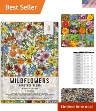 Honey Bee Blend Wildflower Seed Mix - 12,500 Heirloom Seeds for Vibrant Blooms