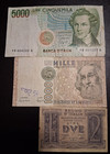 Foreign currency BANCA D' ITALIA 3 Bank notes 1944-82-85 — photo 2