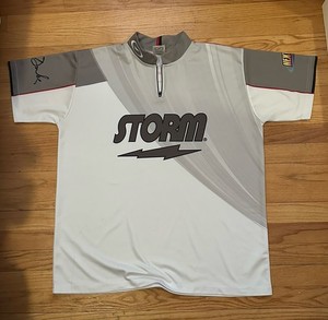Mens Storm Bowling Shirt Norm Duke 1/4 Zip Short Sleeve XL