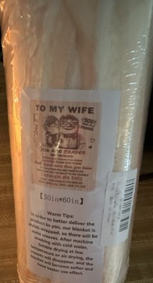 Love Novelty Sofa Throw Blanket Polyester 50x60 in Sentimental Wife Gift