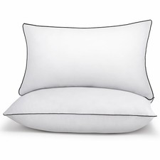 Bed Pillows Standard Size Set of 2   Supportive Down Alternative Hotel Collec...