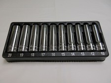 Snap-on 10-Piece Metric Deep Socket Set Chrome 310TSM