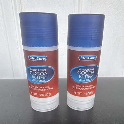 XtraCare Cocoa Butter Moisturizing Jelly Stick Moisturizer Dry Skin 1.4 oz 2Pk