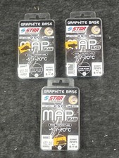 Cross Country Ski Wax Star Map Black -5  Graphite Base lot 3