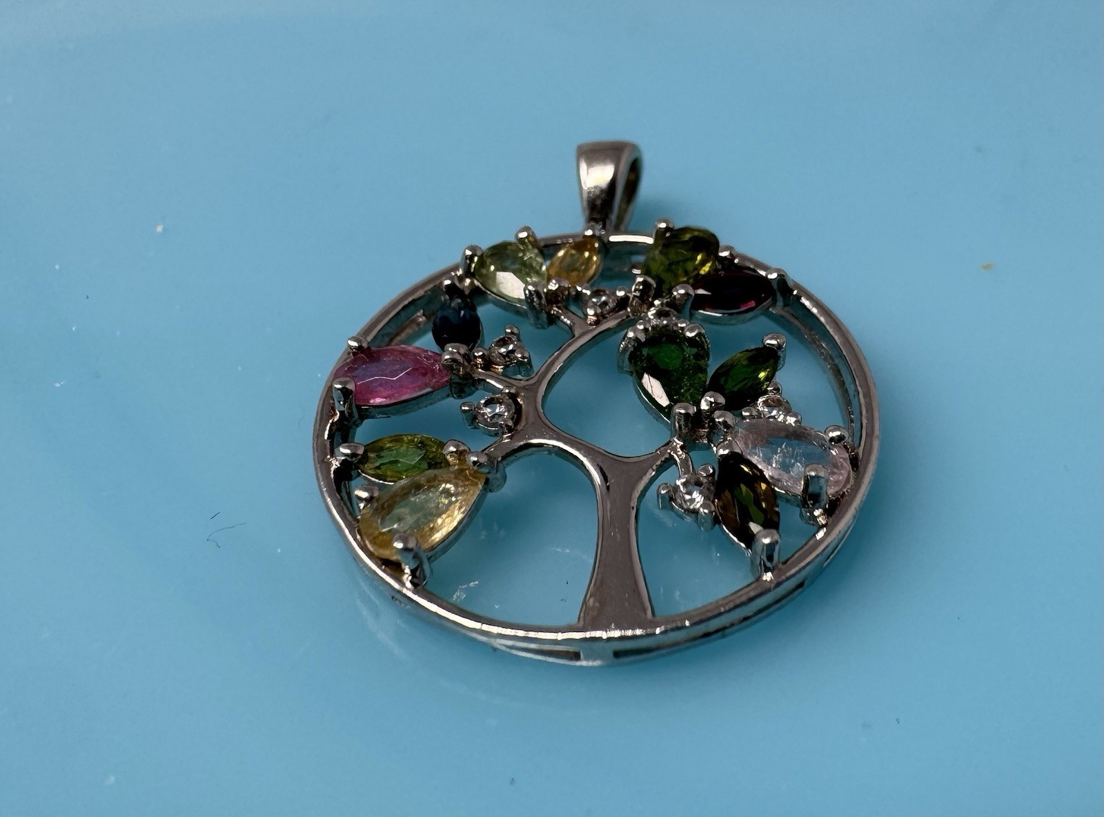 Solid 925 Sterling Silver Wondrous Tree Life Pend… - image 4