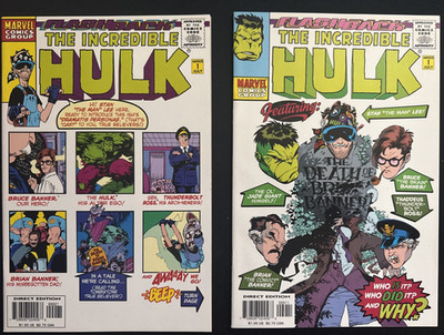 1997 Marvel Comic The Incredible Hulk Flashback #1 + #1 variant