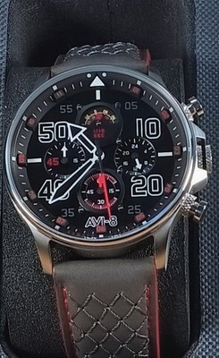 AVI-8 Hawker Typhoon Chronograph Stainless Steel 42mm Japanese Quartz Wristwatch