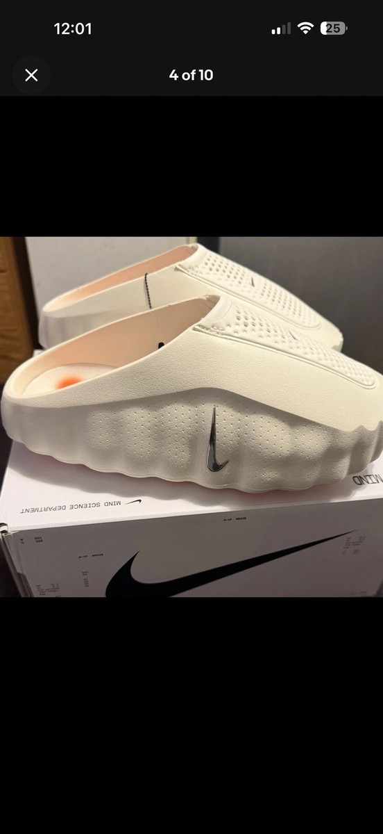 Nike Mind 001 Slide Sail Mules Sz 7W 100% Authentic Guaranteed