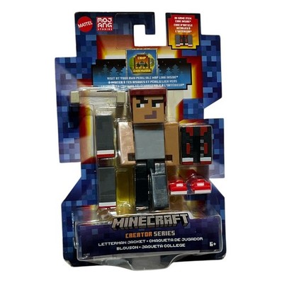 Minecraft Creator Series Letterman Jacket Figure w/ 2 DLC Codes NIB