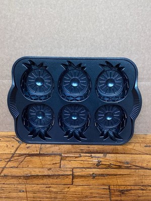 Nordic Ware Pineapple Upside Down Mini Cake Pan 6 Cakes 5 Cups 1.18 L