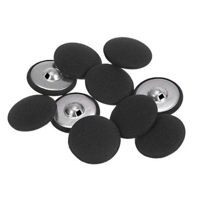 HARFINGTON 20-Piece 20mm Leather-Covered Button Set – Black Round Sewing Buttons With Metal Shank For Dresses, Coats & Crafts