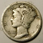1920 S Mercury Dime 90% Silver G-VG  "Actual Coin Pictured- Not Cleaned"