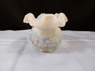 Fenton French Opalescent Hobnail Glass Small Rose Bowl Vase 2 7/8" Tall INV5
